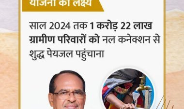 MP NEWS: मध्यप्रदेश में 1 करोड़ से अधिक ग्रामीण परिवार को 2024 तक मे नल कनेक्शन से शुद्व पेयजल देने की बनी योजना ।